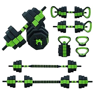 Juego de pesas ajustables 4 en 1 de 66 libras/88 libras de peso, utilizado como pesas rusas, soporte de realce para gimnasio y hogar
