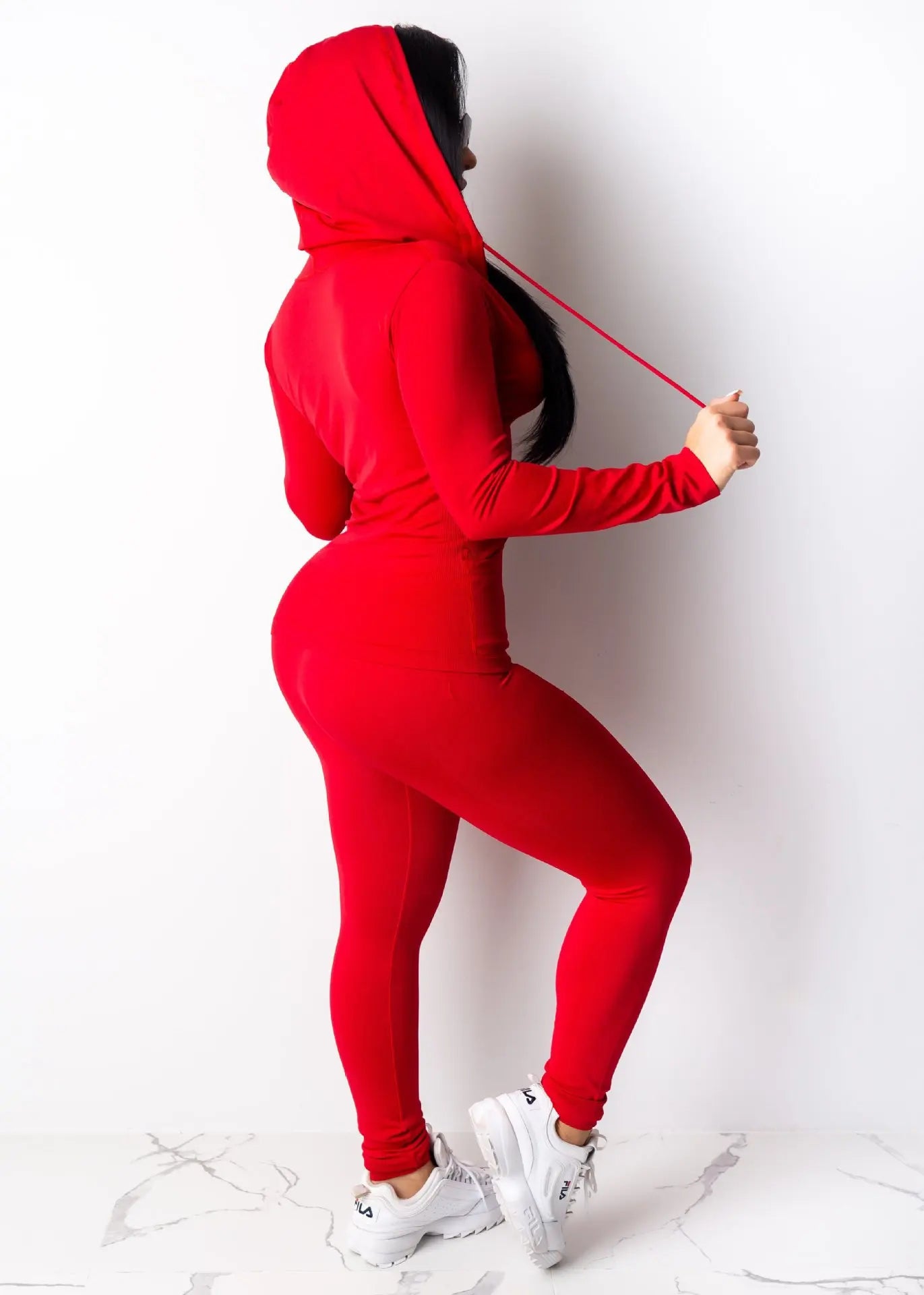 Trajes de Jogging para mujer, sudaderas con capucha informales con cremallera, Top, pantalones de chándal, trajes de Jogger, ropa deportiva femenina, invierno, 2 piezas