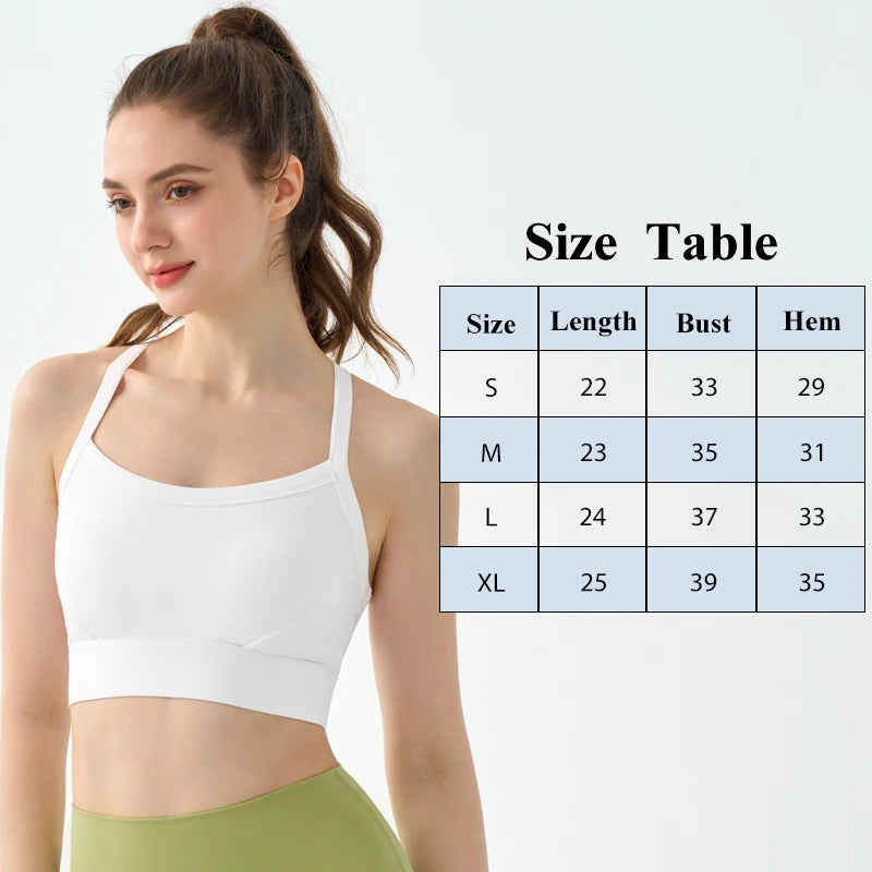 2024 New H-shaped Back Sports Bra for Women's Summer Shockproof Skin Friendly Naked Yoga Tank Top Advanced Pilates Fitness Bra
