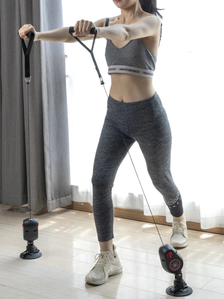Máquina portátil de bandas de resistencia para gimnasio con ventosa