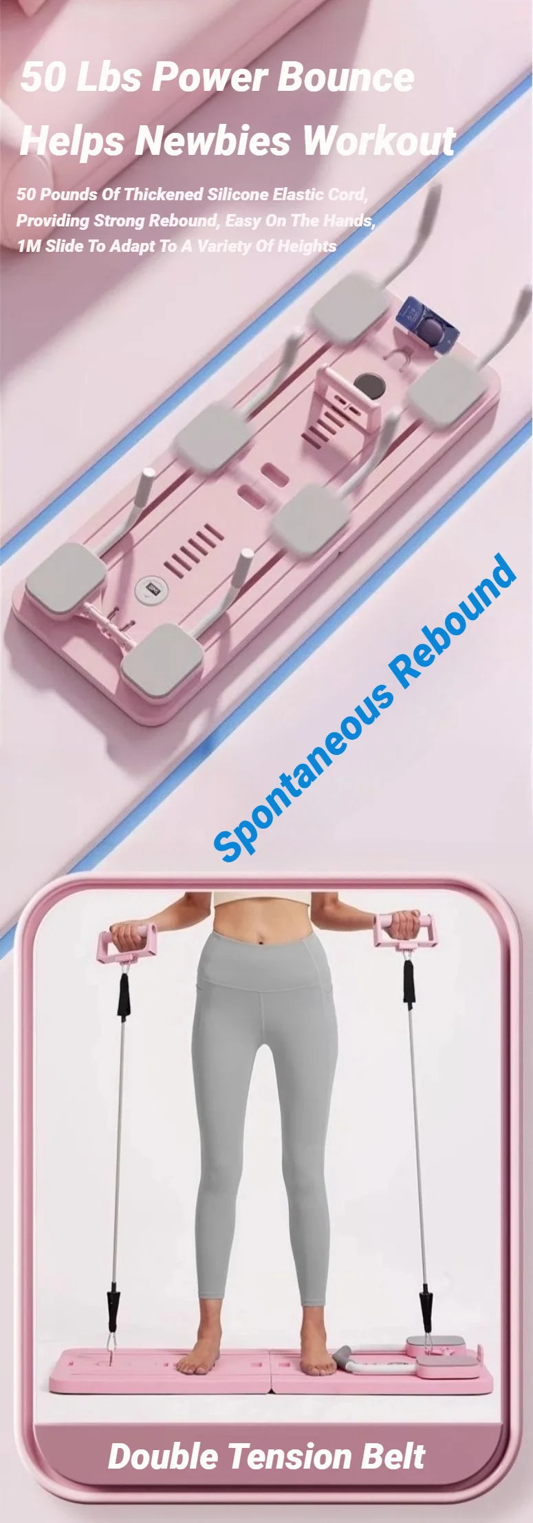 Tabla de ejercicio Abdominal, Fitness, adelgazante, abdomen, rebote automático, ajustador de piernas y brazos, equipo multifuncional