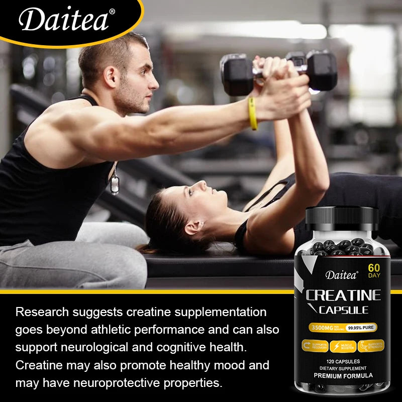 Suplemento de masa muscular Daitea: cápsulas / crecimiento muscular, deseo natural de rendimiento y resistencia