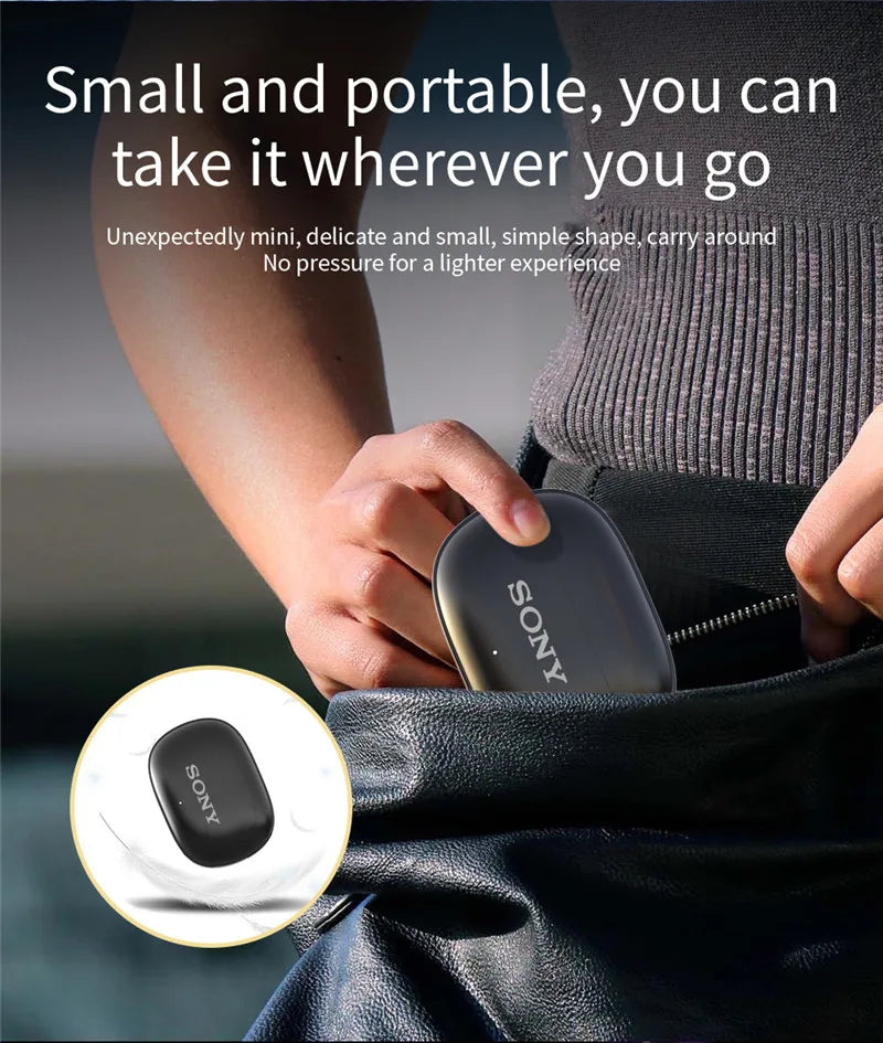 Auriculares y auriculares Bluetooth inalámbricos Sony, tapones para los oídos intrauditivos, impermeables, Fitness, movimiento, música, Hedset, funda con tapa