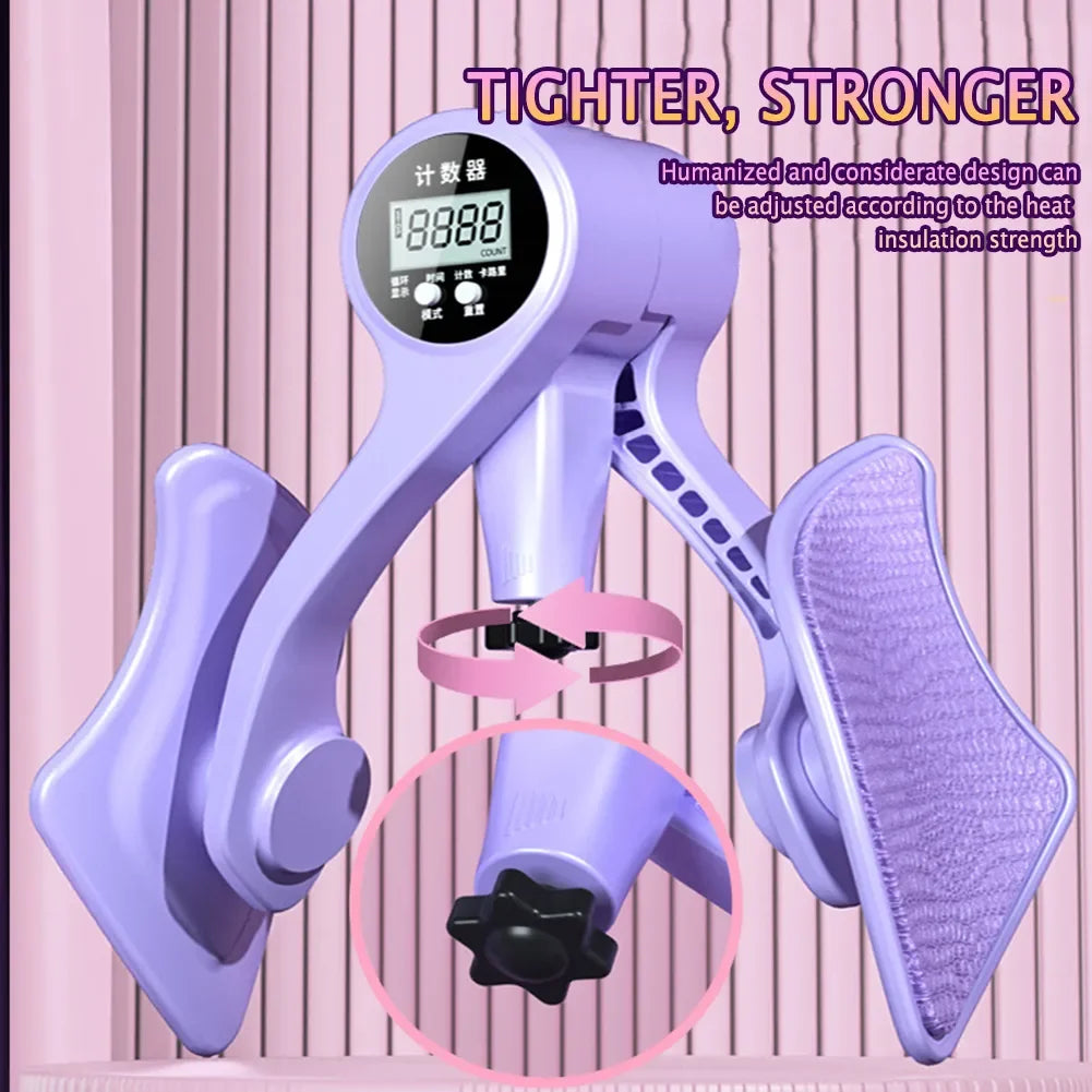 Entrenador de cadera con contador Digital, entrenadores de piernas, suelo pélvico, fuerza muscular, ejercitador de piernas ajustable, equipo de Fitness interior del muslo