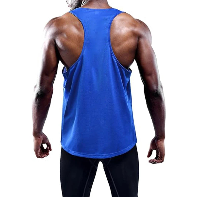 Camiseta sin mangas para correr para hombre, chaleco deportivo de verano para gimnasio, camiseta sin mangas de entrenamiento de secado rápido, camisetas de entrenamiento para hombre, camiseta sin mangas para culturismo y Fit
