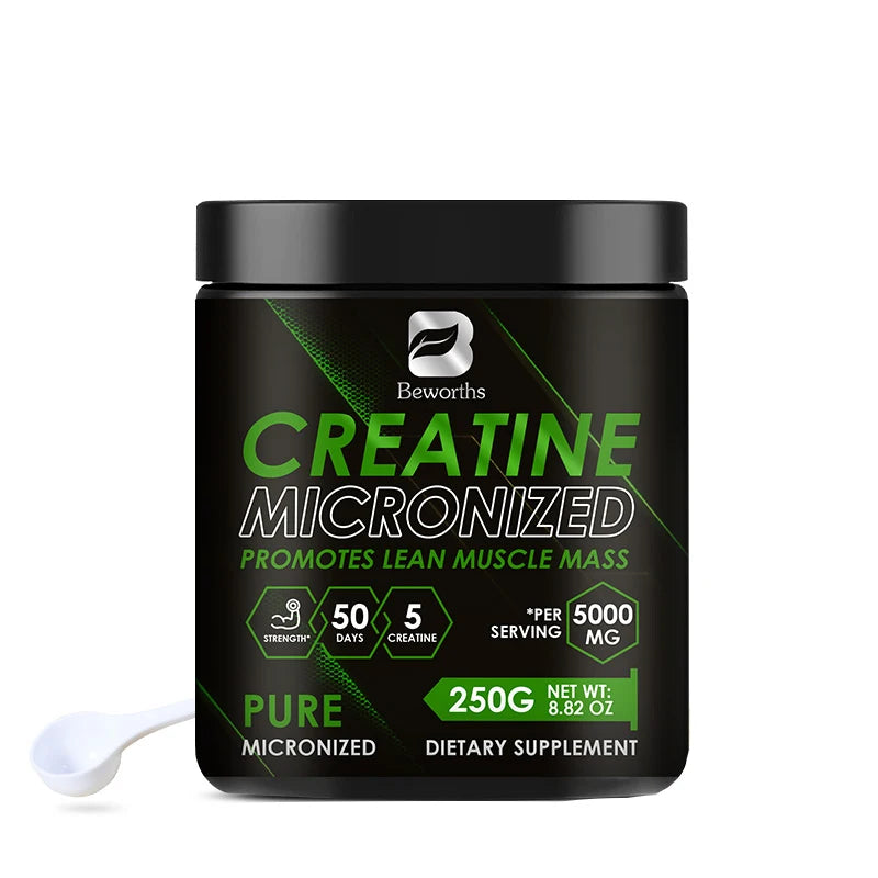 BEWORTHS-creatina monohidrato, suplementos dietéticos deportivos para entrenamiento, construcción muscular, energía celular, mejora la fuerza muscular