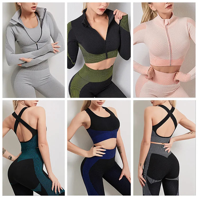 Conjunto de gimnasio, ropa de Fitness, chándal, conjuntos de entrenamiento para mujer