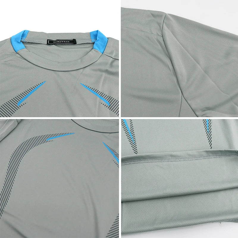 Camiseta de manga larga para hombre, camiseta de compresión de secado rápido para gimnasio, camisas informales de gran tamaño, Tops, blusa transpirable, camisetas, ropa para hombre