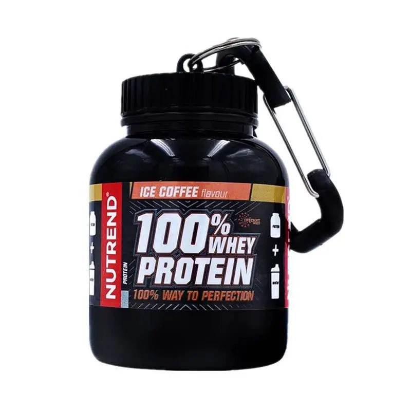Contenedor de proteína en polvo ZK30, organizador de pastillas, llavero de proteínas, nutrición deportiva, botella de agua, llavero de proteína de suero deportivo
