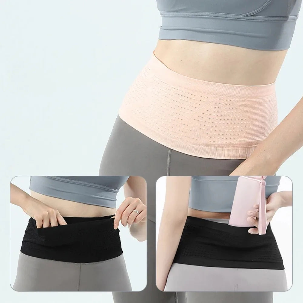 Riñonera deportiva Invisible sin costuras para correr, riñonera para gimnasio, bolsa ligera y transpirable para teléfono, bolsa elástica portátil para ciclismo