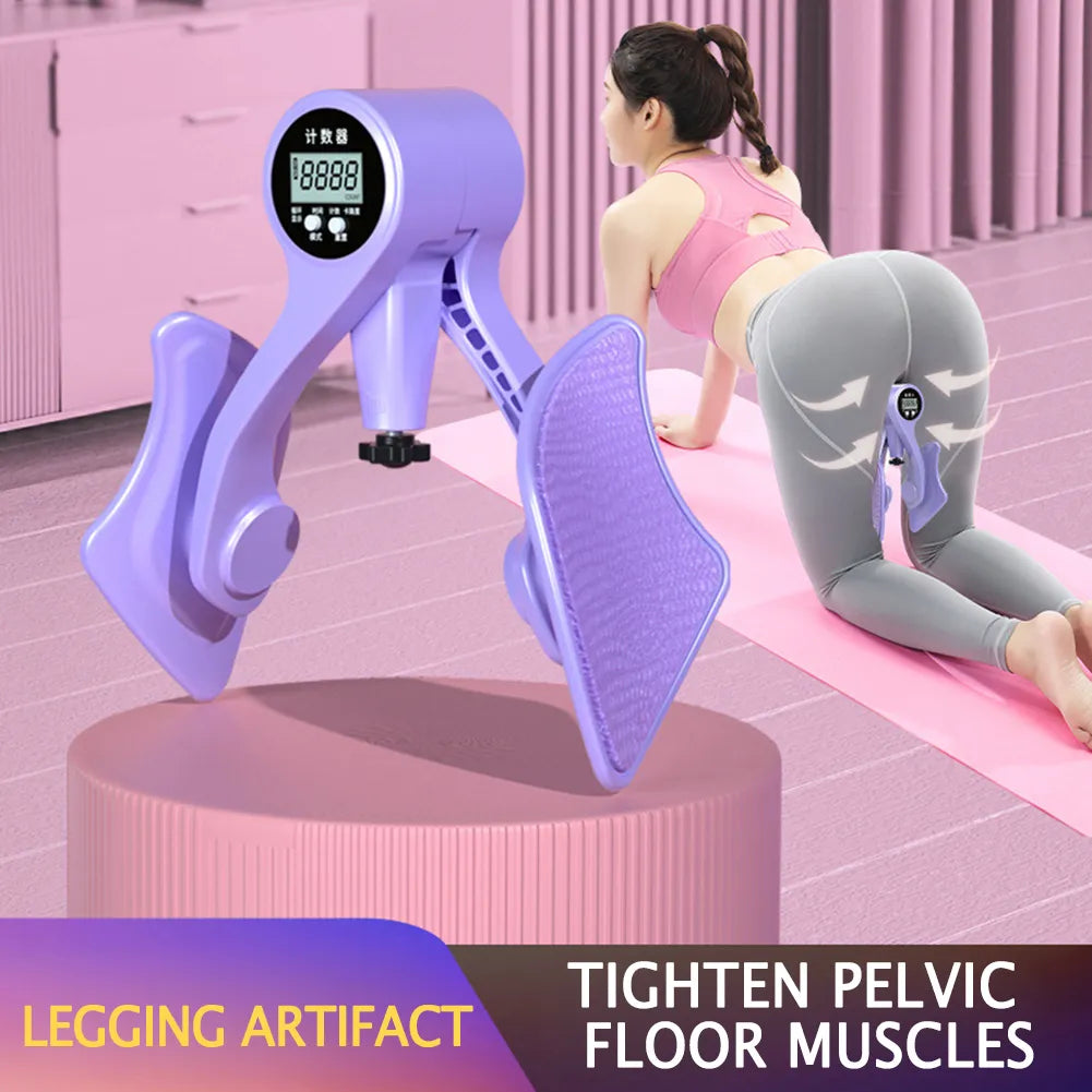 Entrenador de cadera con contador Digital, entrenadores de piernas, suelo pélvico, fuerza muscular, ejercitador de piernas ajustable, equipo de Fitness interior del muslo