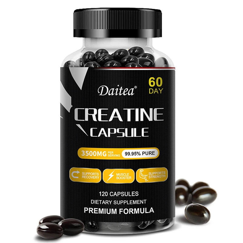 Suplemento de masa muscular Daitea: cápsulas / crecimiento muscular, deseo natural de rendimiento y resistencia