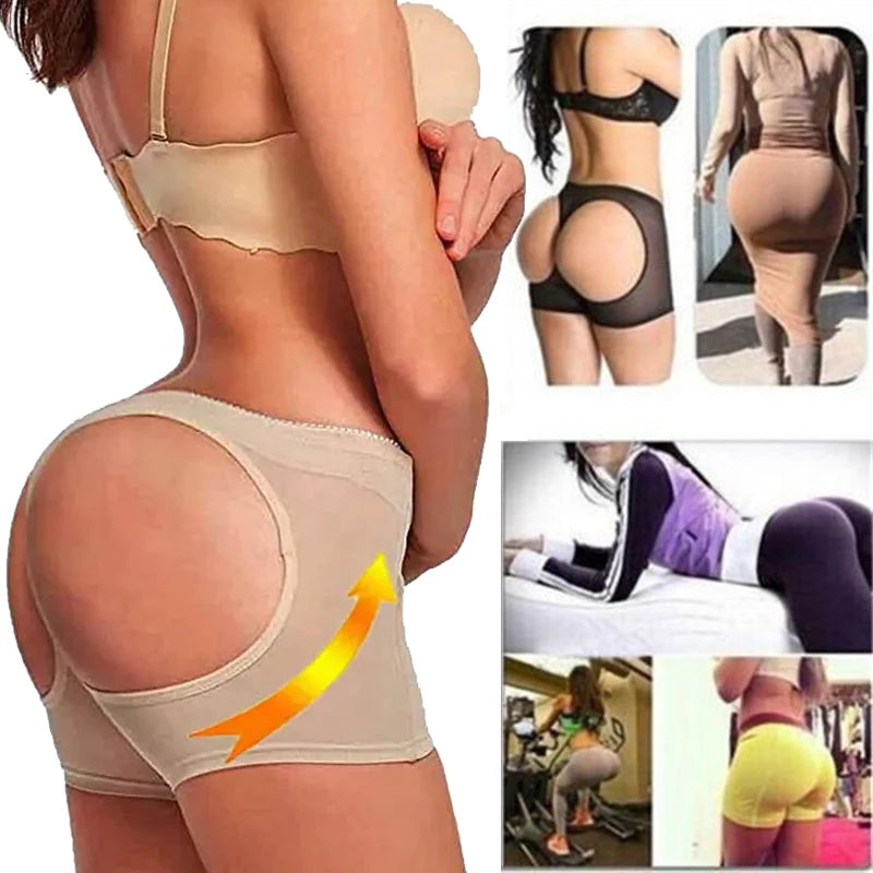 Bragas moldeadoras de glúteos, pantalones cortos, ropa interior para realzar glúteos, bragas moldeadoras de cuerpo para mujer, bragas sexis de realce de glúteos, botín abierto a la cadera