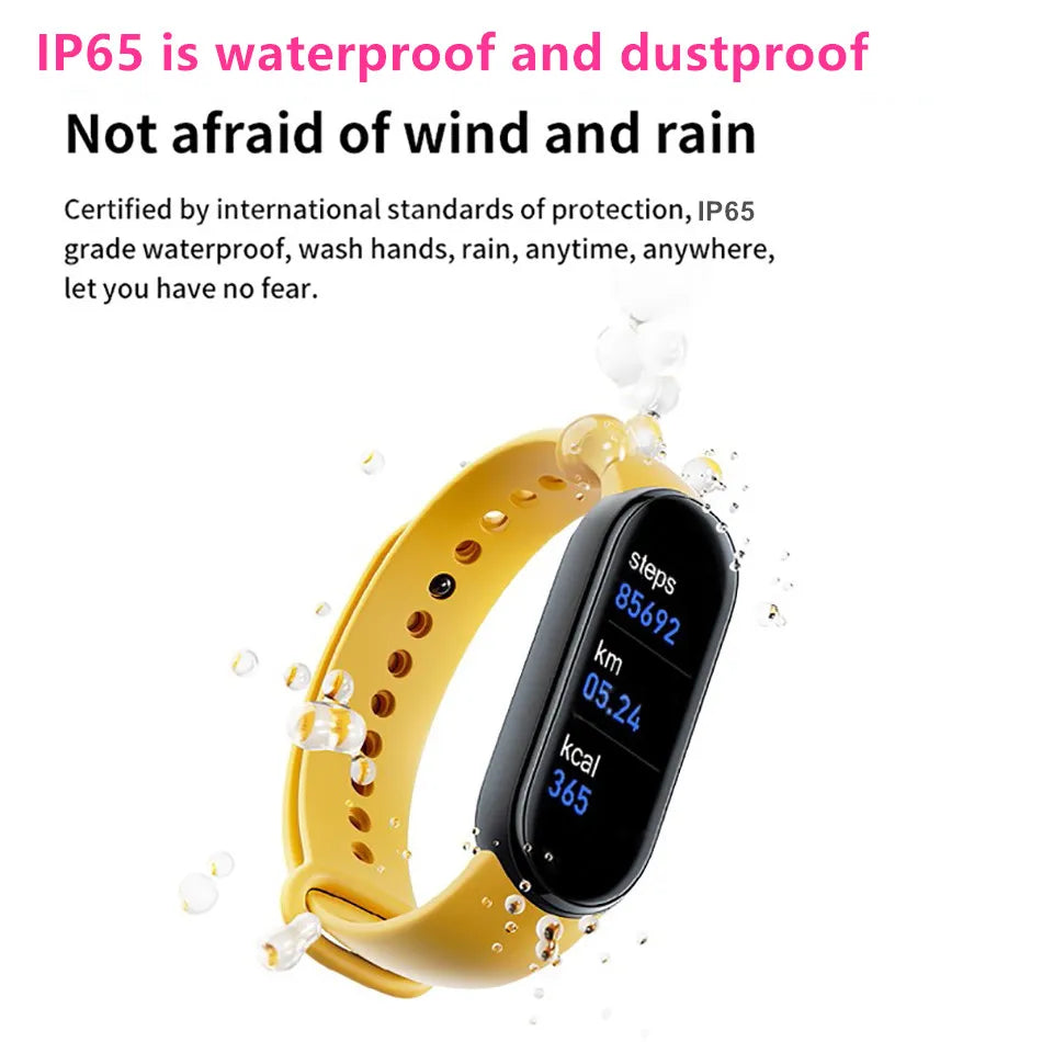 Reloj inteligente M6 para hombre y mujer, pulsera deportiva con Monitor de frecuencia cardíaca y presión arterial, resistente al agua, multifunción