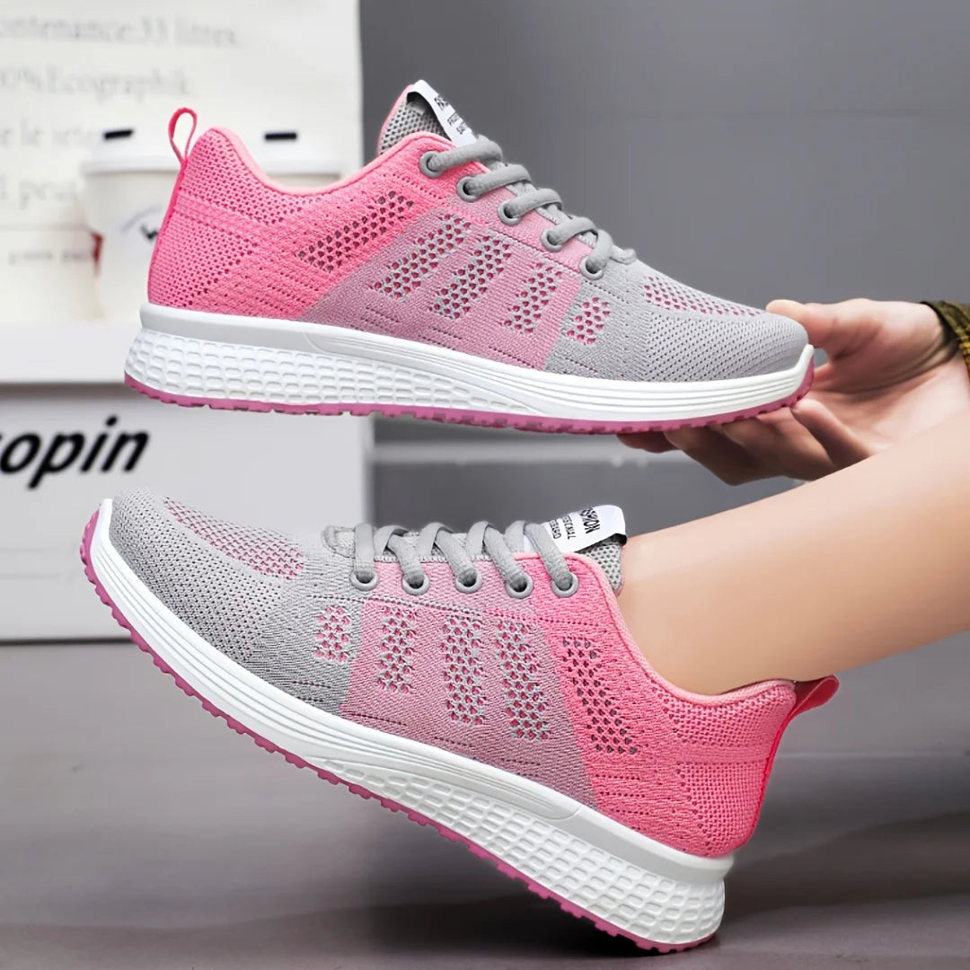 Zapatos de mujer, zapatillas informales, suela blanda, zapatos informales transpirables de malla, zapatos de viaje ligeros para correr, zapatos de verano para mujer