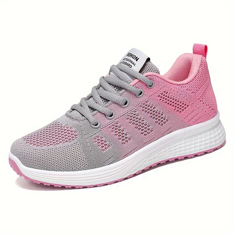 Zapatos de mujer, zapatillas informales, suela blanda, zapatos informales transpirables de malla, zapatos de viaje ligeros para correr, zapatos de verano para mujer