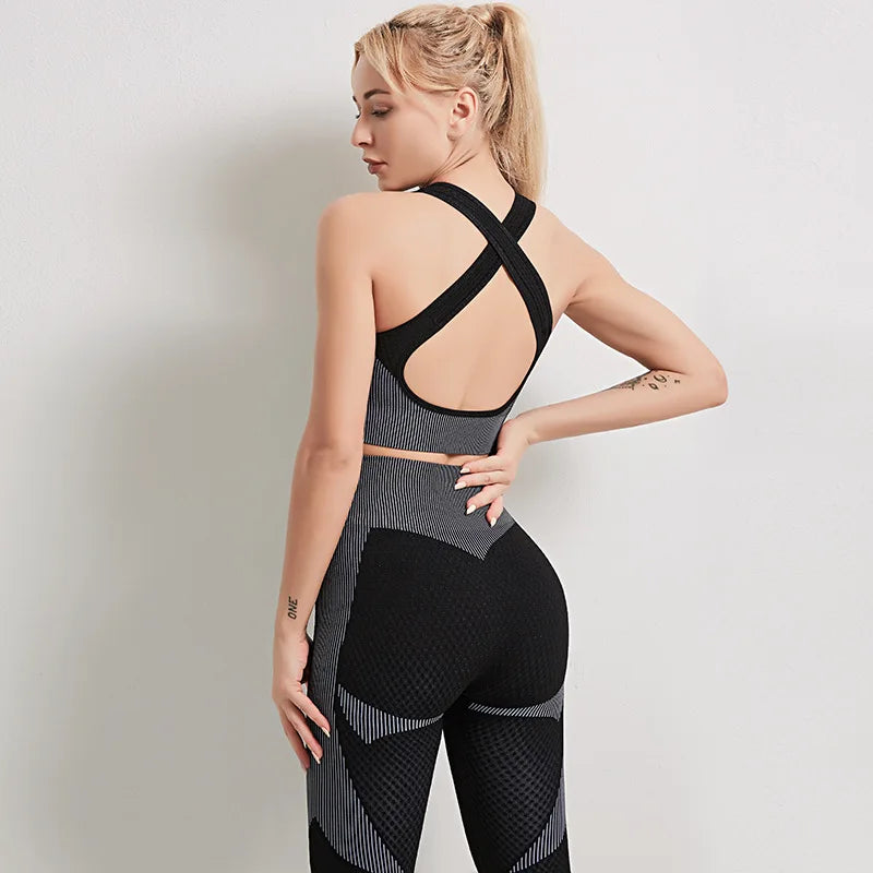 Conjunto de gimnasio, ropa de Fitness, chándal, conjuntos de entrenamiento para mujer