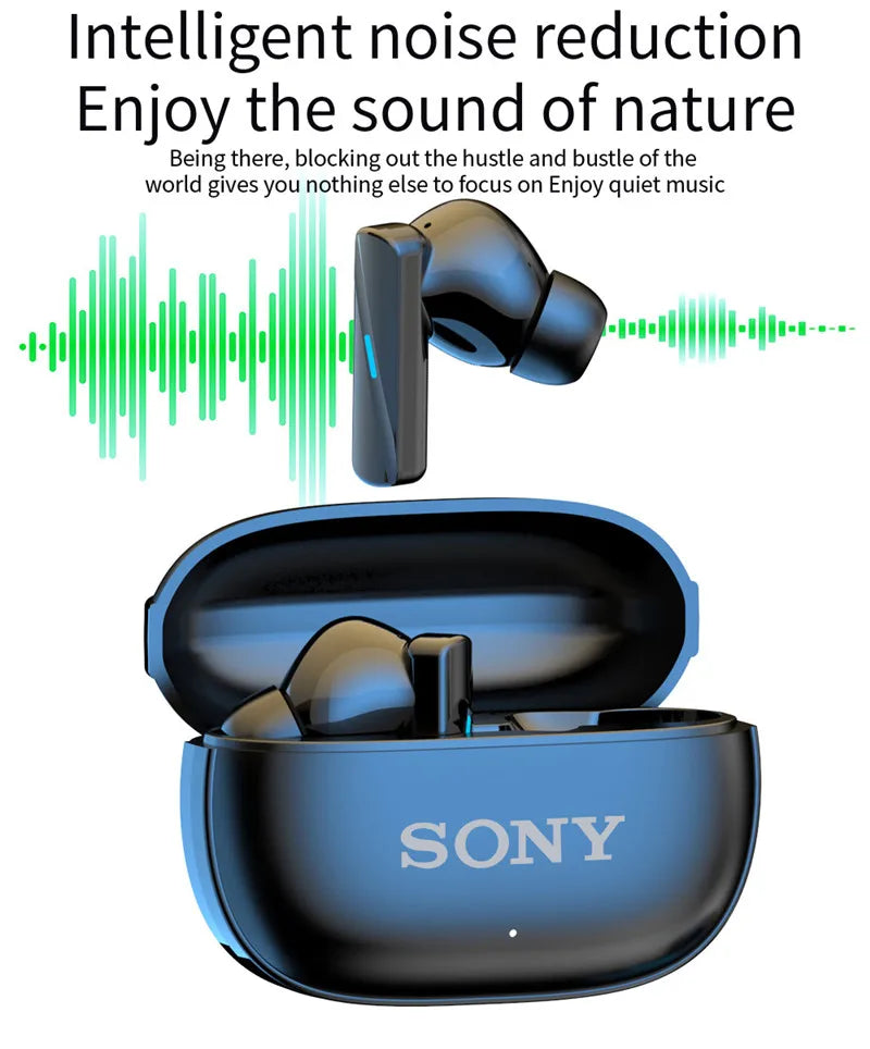 Auriculares y auriculares Bluetooth inalámbricos Sony, tapones para los oídos intrauditivos, impermeables, Fitness, movimiento, música, Hedset, funda con tapa