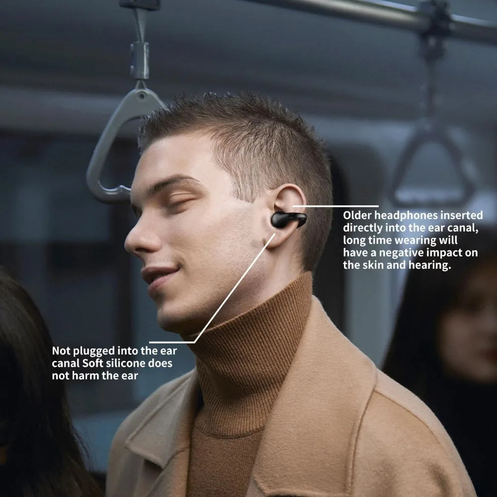 Auriculares deportivos inalámbricos de oreja abierta, auriculares BT inalámbricos con clip para Android iPhone, auriculares de conducción de aire para ciclismo, correr