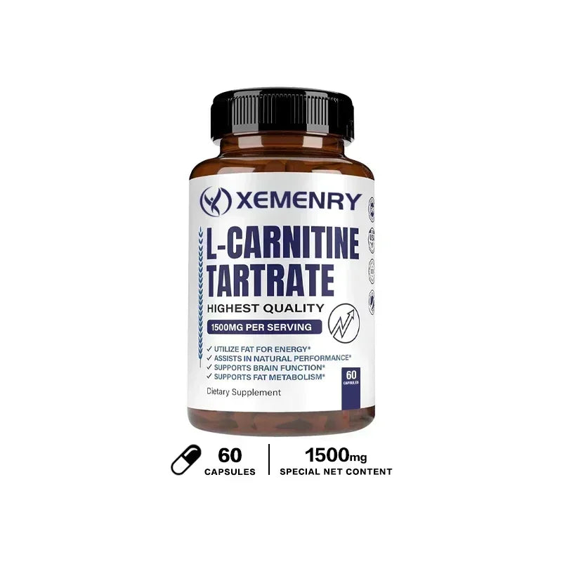 Tarrato de L-carnitina: apoya el metabolismo, el quemador de grasa, promueve el crecimiento muscular, alivia la fatiga, apoya la salud cardiovascular