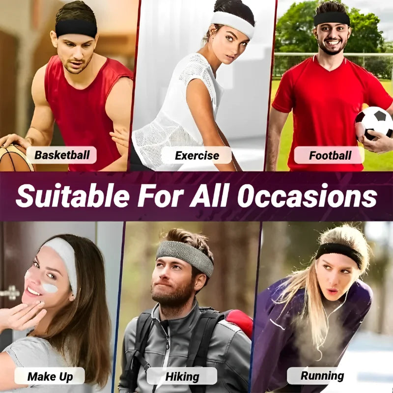 Diadema elástica de algodón para deportes al aire libre, diademas de moda para mujeres y hombres, bandas elásticas para el cabello para correr, Fitness y Yoga