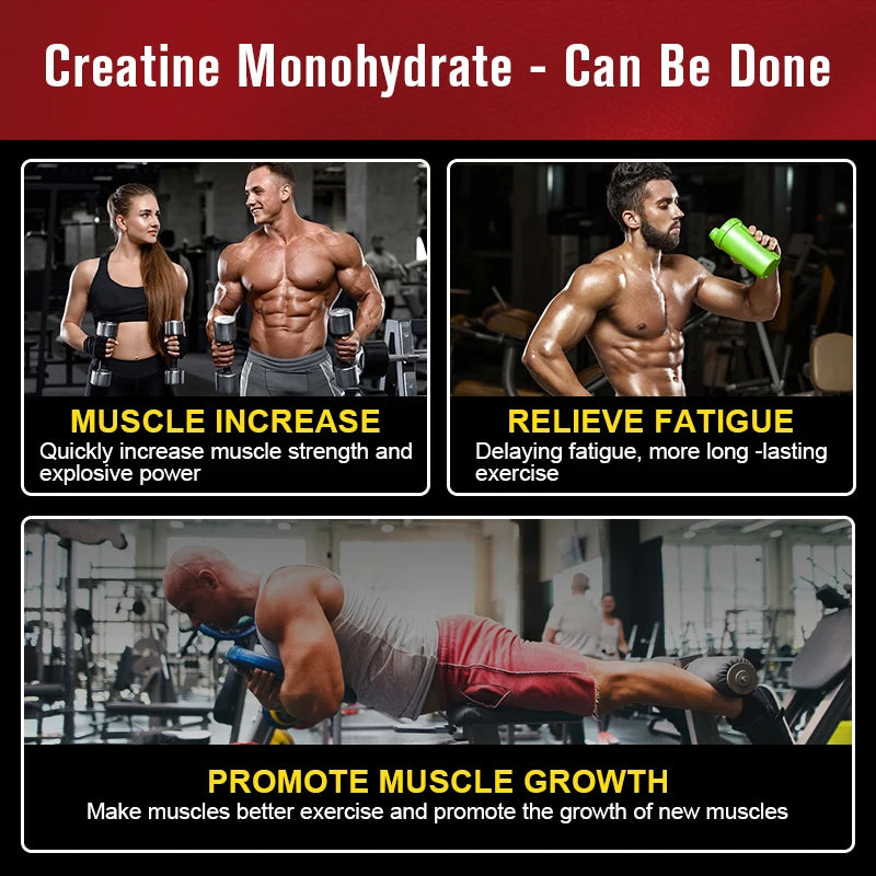 GPGP GreenPeople Polvo de monohidrato de creatina Polvo de creatina Recuperación muscular Constructor muscular para hombres y mujeres Suplementos de entrenamiento