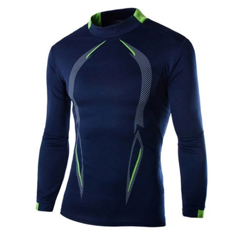 Camiseta de manga larga para hombre, camiseta de compresión de secado rápido para gimnasio, camisas informales de gran tamaño, Tops, blusa transpirable, camisetas, ropa para hombre