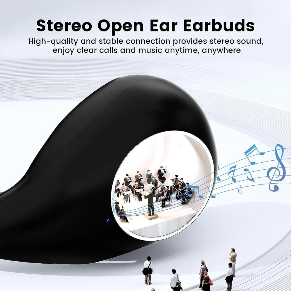 Auriculares deportivos inalámbricos de oreja abierta, auriculares BT inalámbricos con clip para Android iPhone, auriculares de conducción de aire para ciclismo, correr