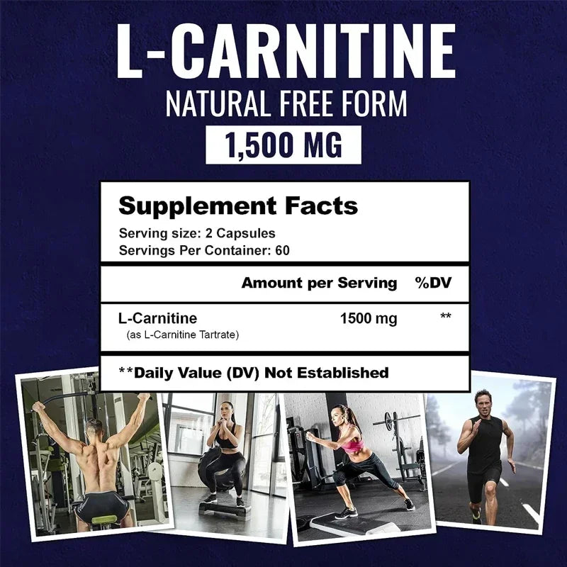 Tarrato de L-carnitina: apoya el metabolismo, el quemador de grasa, promueve el crecimiento muscular, alivia la fatiga, apoya la salud cardiovascular