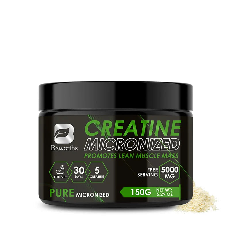 BEWORTHS-creatina monohidrato, suplementos dietéticos deportivos para entrenamiento, construcción muscular, energía celular, mejora la fuerza muscular