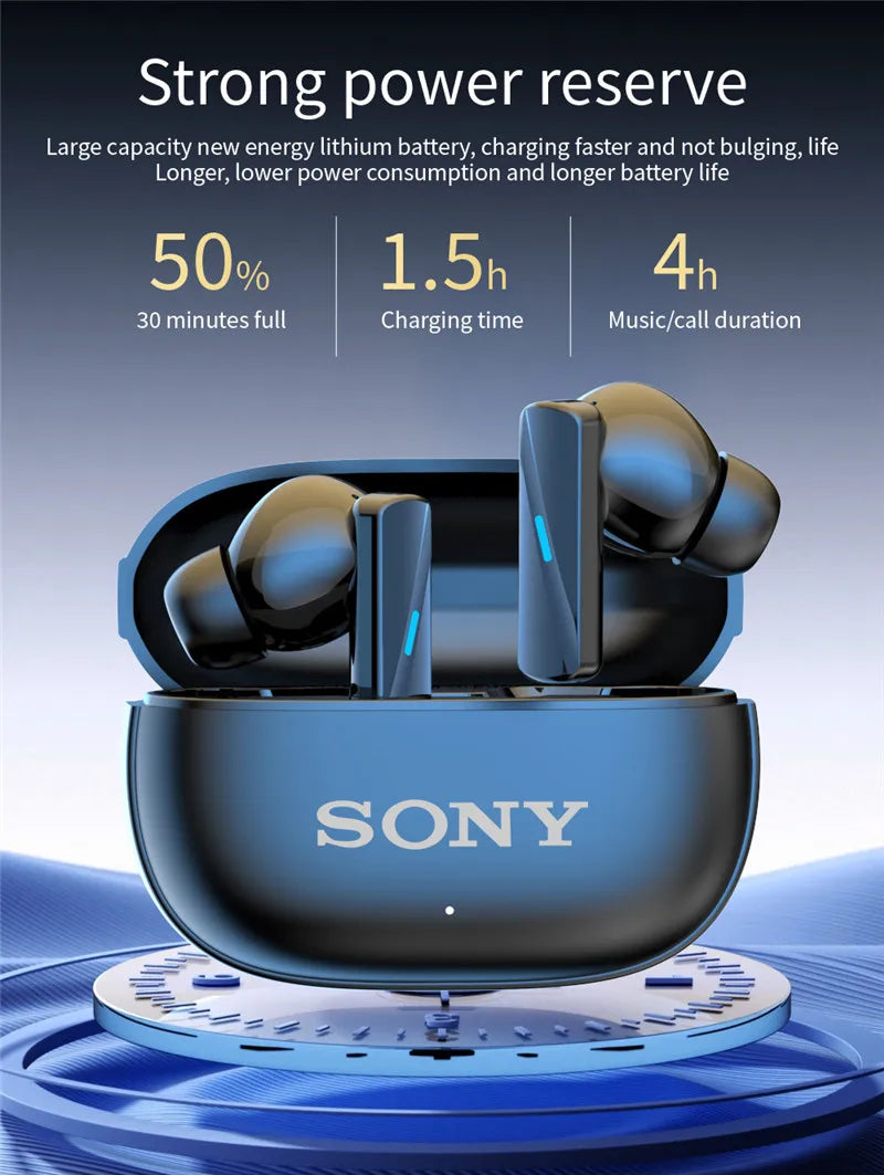 Auriculares y auriculares Bluetooth inalámbricos Sony, tapones para los oídos intrauditivos, impermeables, Fitness, movimiento, música, Hedset, funda con tapa