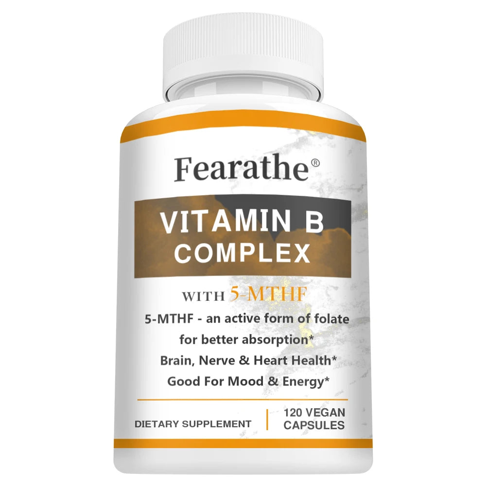 Complejo de vitamina B - Máximo absorción - Producción de energía celular, mantenimiento de niveles de energía general
