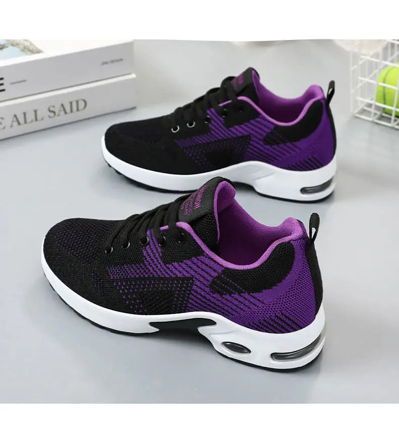Zapatos de mujer, zapatillas informales, suela blanda, zapatos informales transpirables de malla, zapatos de viaje ligeros para correr, zapatos de verano para mujer