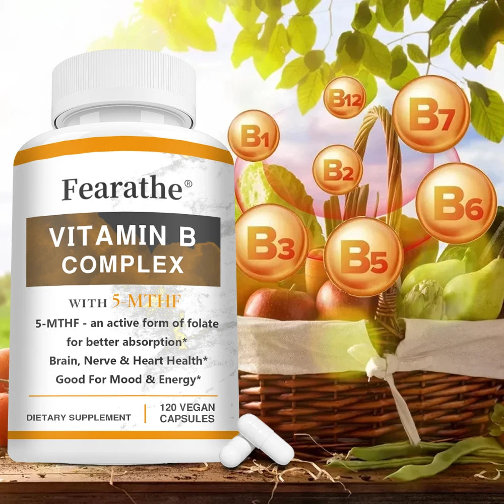 Complejo de vitamina B - Máximo absorción - Producción de energía celular, mantenimiento de niveles de energía general