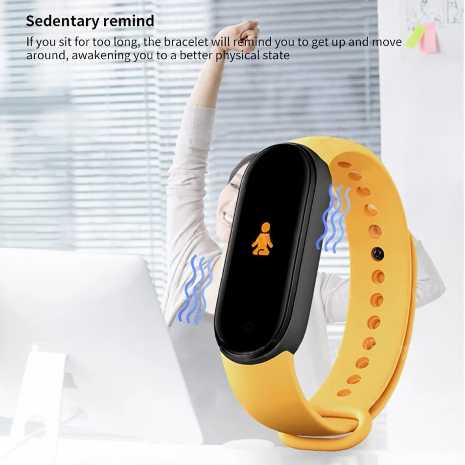 Reloj inteligente M6 para hombre y mujer, pulsera deportiva con Monitor de frecuencia cardíaca y presión arterial, resistente al agua, multifunción