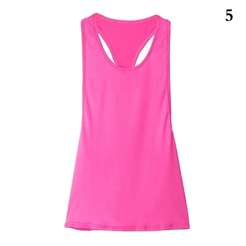 Camiseta deportiva nueva para mujer, camiseta sin mangas deportiva para Fitness, parte trasera en forma de T, camiseta sin mangas ajustada de secado rápido para correr, abrigo