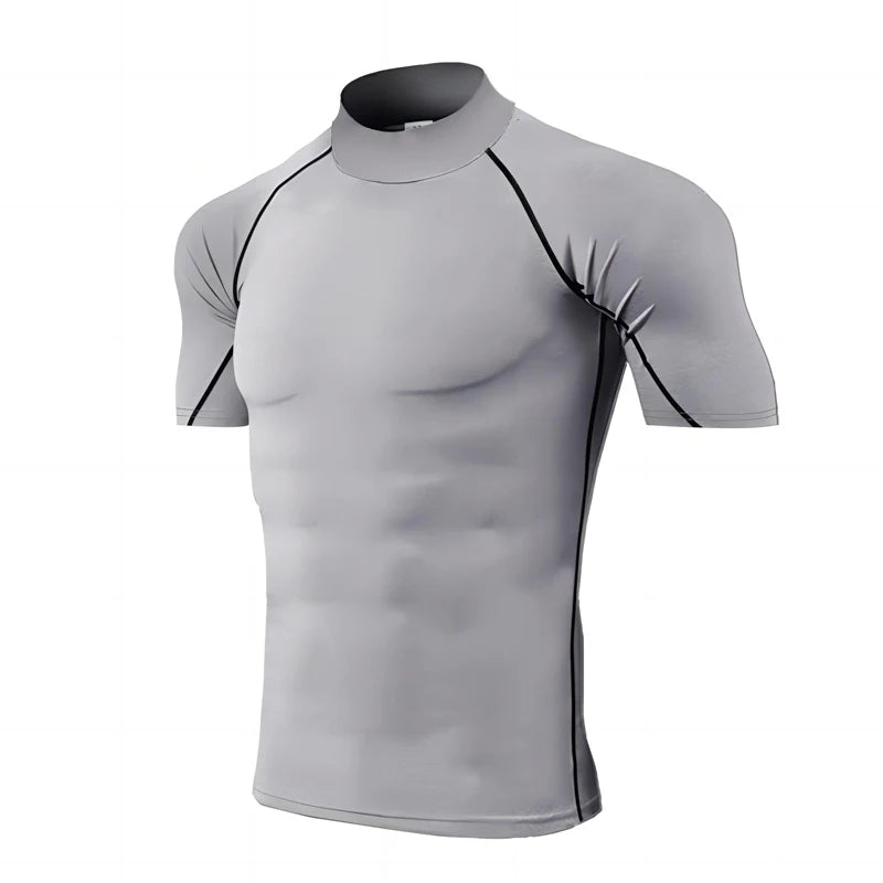 Camiseta de compresión para hombre, ropa deportiva de culturismo, camisetas de entrenamiento de secado rápido de manga corta, camisetas deportivas, camiseta para gimnasio y correr para hombre
