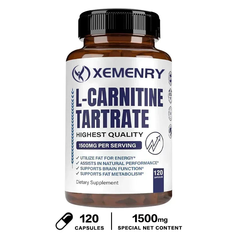 Tarrato de L-carnitina: apoya el metabolismo, el quemador de grasa, promueve el crecimiento muscular, alivia la fatiga, apoya la salud cardiovascular