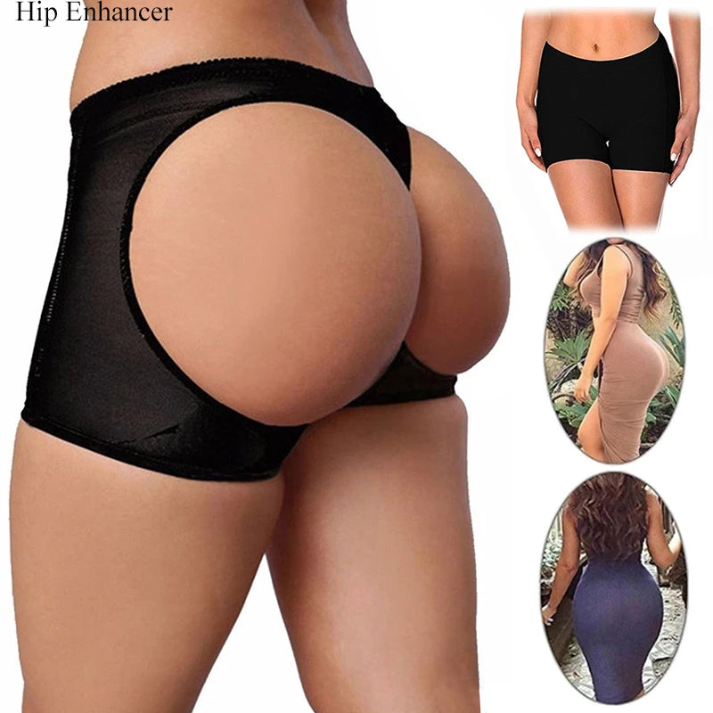 Bragas moldeadoras de glúteos, pantalones cortos, ropa interior para realzar glúteos, bragas moldeadoras de cuerpo para mujer, bragas sexis de realce de glúteos, botín abierto a la cadera