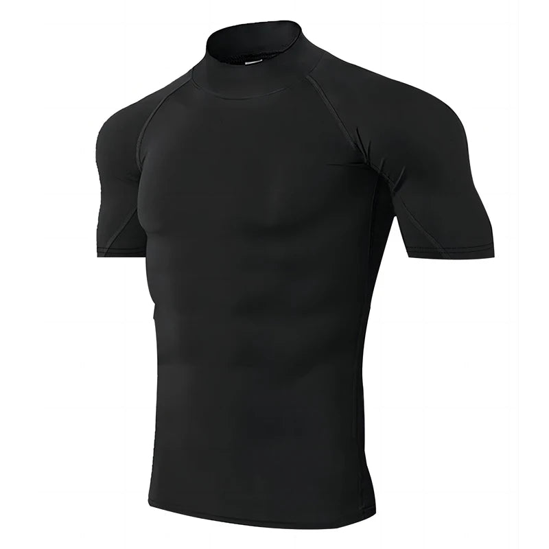 Camiseta de compresión para hombre, ropa deportiva de culturismo, camisetas de entrenamiento de secado rápido de manga corta, camisetas deportivas, camiseta para gimnasio y correr para hombre