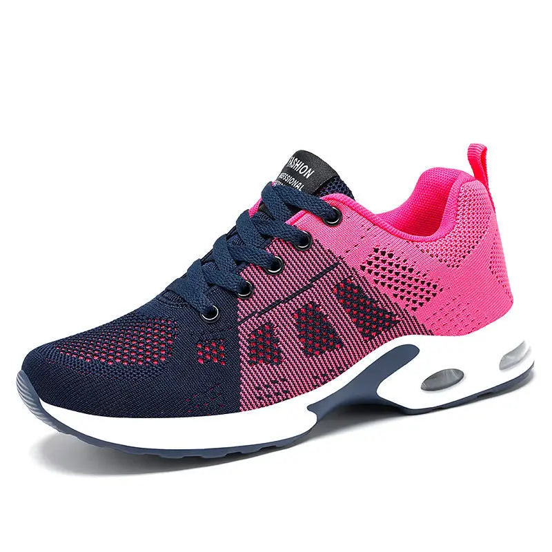 Zapatos de mujer, zapatillas informales, suela blanda, zapatos informales transpirables de malla, zapatos de viaje ligeros para correr, zapatos de verano para mujer