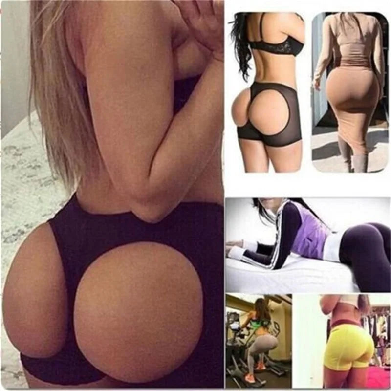Bragas moldeadoras de glúteos, pantalones cortos, ropa interior para realzar glúteos, bragas moldeadoras de cuerpo para mujer, bragas sexis de realce de glúteos, botín abierto a la cadera