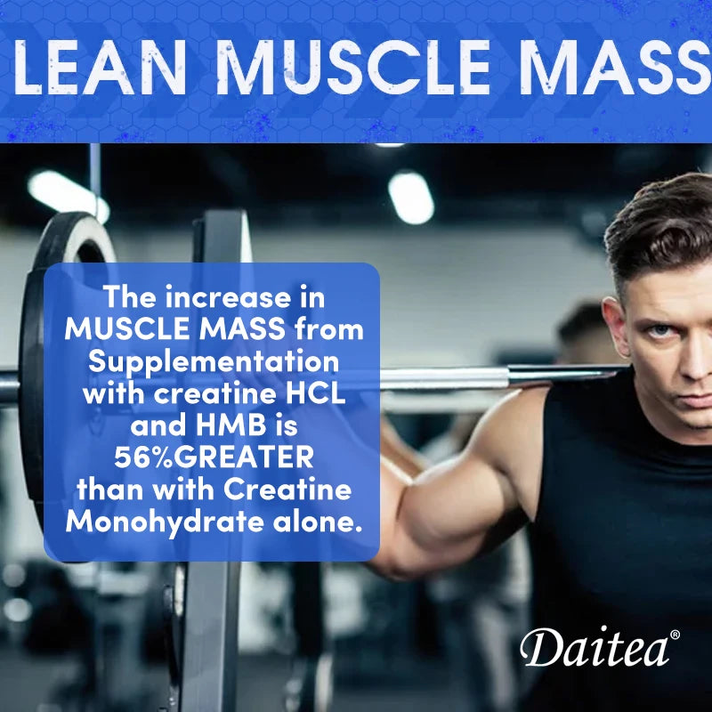 Daitea Creatine Monohidratos de 3000 mg: Fuerza, Músculo y Rendimiento, Suplemento Nutritivo para Adultos Compatible con Keto