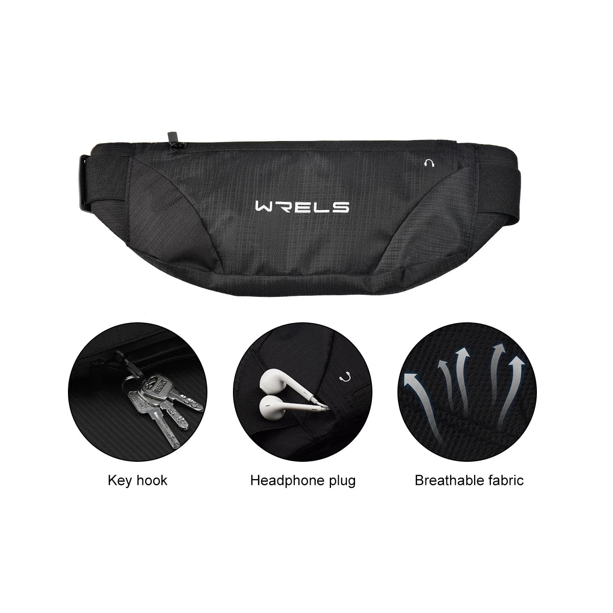 Riñonera para correr al aire libre, bolsa ultrafina para teléfono móvil, elástica, deportiva, impermeable, ajustada, para teléfono móvil