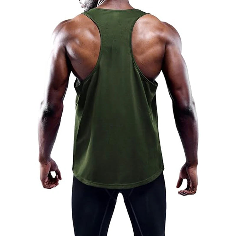 Camiseta sin mangas para correr para hombre, chaleco deportivo de verano para gimnasio, camiseta sin mangas de entrenamiento de secado rápido, camisetas de entrenamiento para hombre, camiseta sin mangas para culturismo y Fit