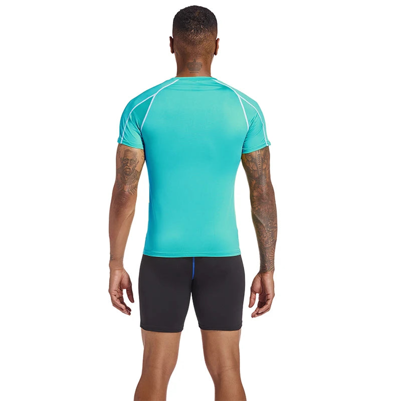 Camiseta para correr para hombre, ropa deportiva de verano, camiseta ajustada para gimnasio, camisetas deportivas para Fitness, medias atléticas elásticas, camisas de compresión para hombre
