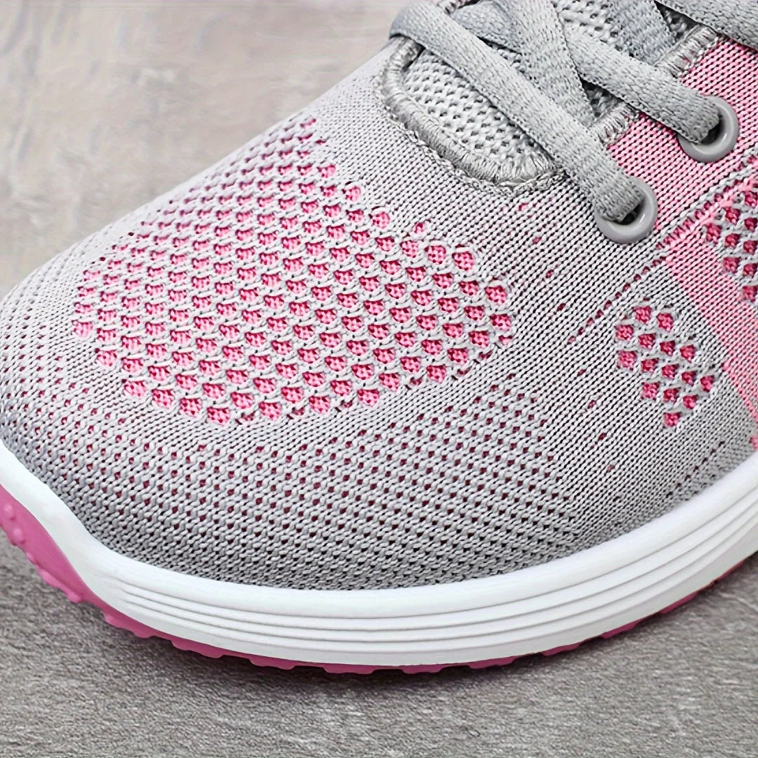 Zapatos de mujer, zapatillas informales, suela blanda, zapatos informales transpirables de malla, zapatos de viaje ligeros para correr, zapatos de verano para mujer