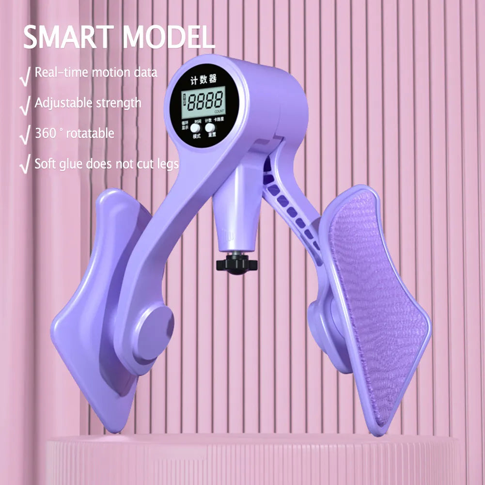 Entrenador de cadera con contador Digital, entrenadores de piernas, suelo pélvico, fuerza muscular, ejercitador de piernas ajustable, equipo de Fitness interior del muslo