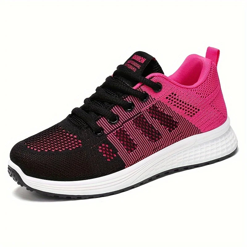 Zapatos de mujer, zapatillas informales, suela blanda, zapatos informales transpirables de malla, zapatos de viaje ligeros para correr, zapatos de verano para mujer