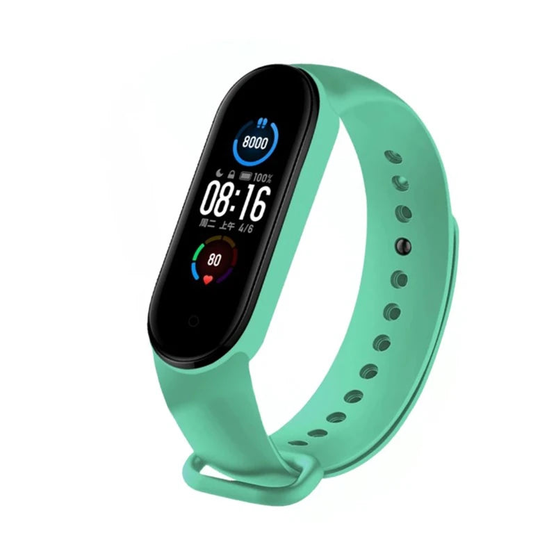 Reloj inteligente M6 para hombre y mujer, pulsera deportiva con Monitor de frecuencia cardíaca y presión arterial, resistente al agua, multifunción